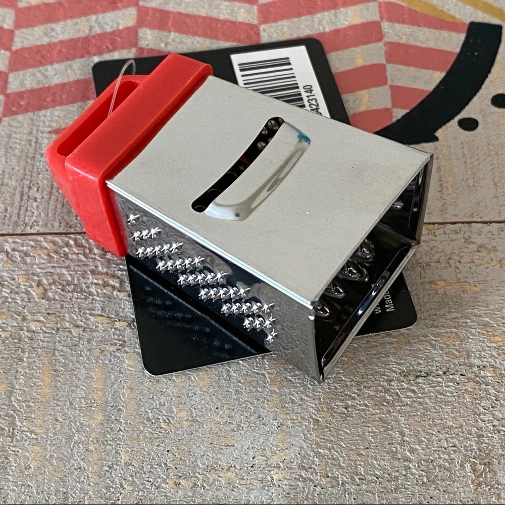 Mini Stainless Steel Grater With Red Handle